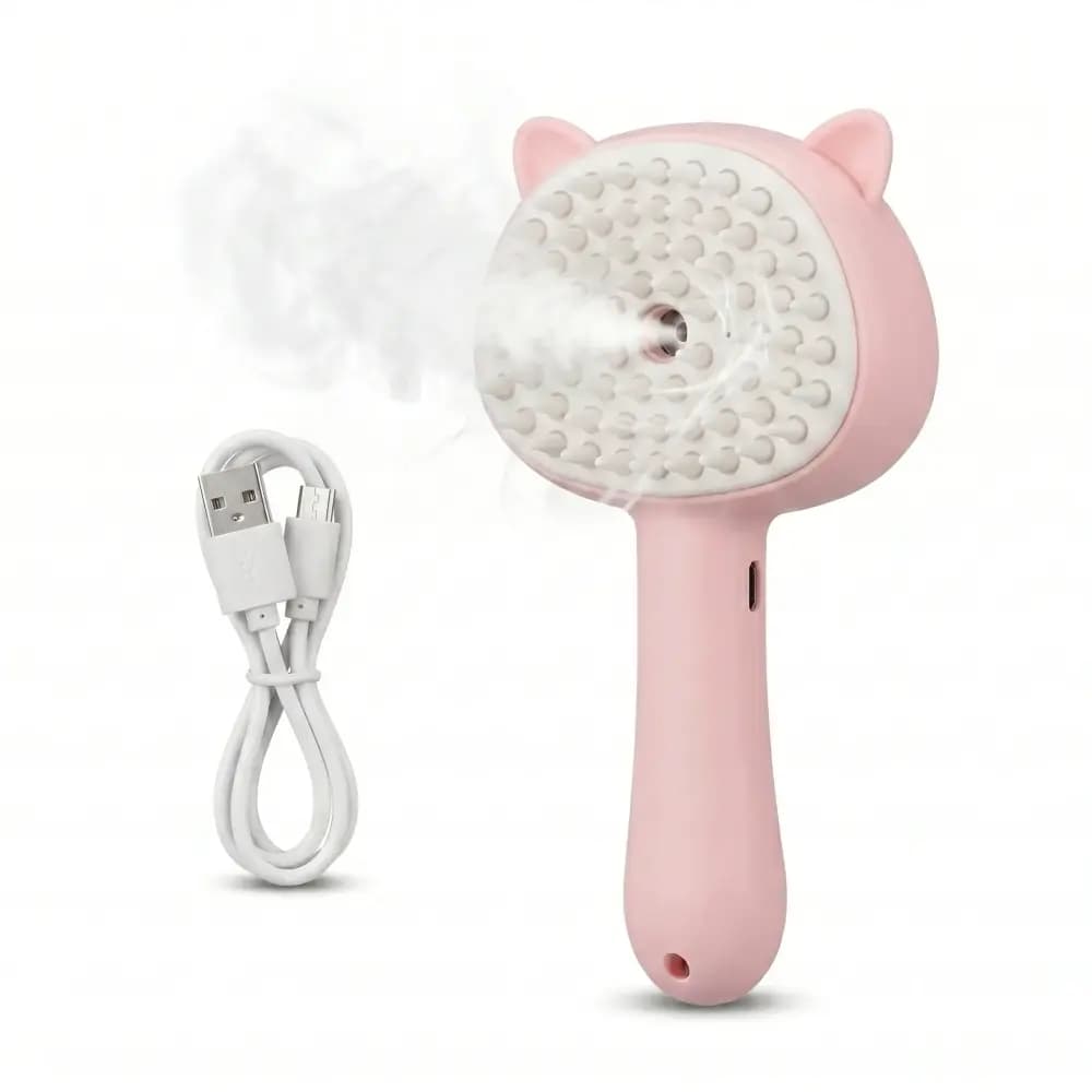 Steam comb for cats — detangles and sanitizes fur